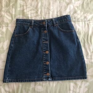 Forever 21 Button Front Denim Skirt